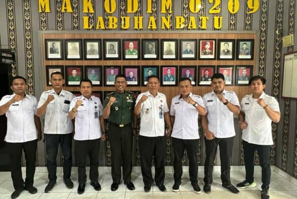 Kepala Badan Narkotika Kabupaten Labuhanbatu Utara Melakukan Kunjungan Kerja Ke Kodim 02/09 Labuhanbatu