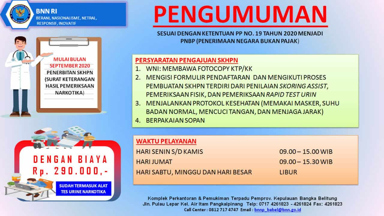 MEKANISME PEMBUATAN SURAT KETERANGAN HASIL PEMERIKSAAN NARKOTIKA (SKHPN) MEKANISME PEMBUATAN SURAT KETERANGAN HASIL PEMERIKSAAN NARKOTIKA (SKHPN)